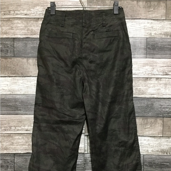 Level 99 Camo Wide Leg Crop Pants Women’s 25 (Inseam 23.5) Linen Lyocell - Picture 7 of 9
